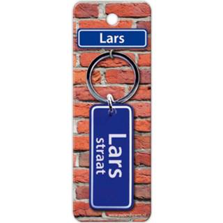 👉 Sleutelhanger blauw staal Paper Dreams Straatnaam Lars 9 Cm 8716764119224