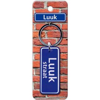 👉 Sleutelhanger blauw staal Paper Dreams Straatnaam Luuk 9 Cm 8716764119248