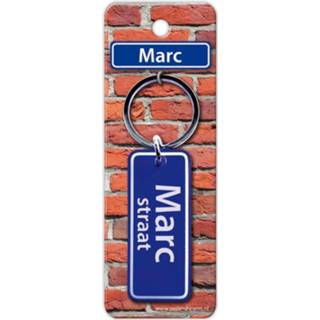 👉 Sleutelhanger blauw staal Paper Dreams Straatnaam Marc 9 Cm 8716764119262