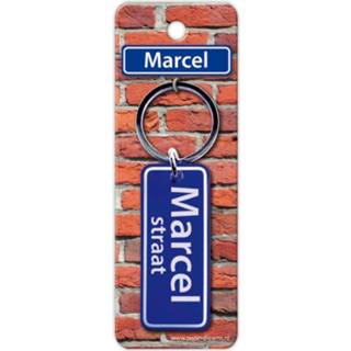 👉 Sleutelhanger blauw staal Paper Dreams Straatnaam Marcel 9 Cm 8716764119279