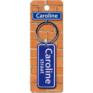 👉 Sleutelhanger blauw staal Paper Dreams Caroline Straat 9 X 3 Cm 8716764120022