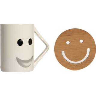 👉 Onderzetter keramische Biggdesign Mok - Gratis Koffiemok Smiley Onderzetters 200 Ml 8680025033713