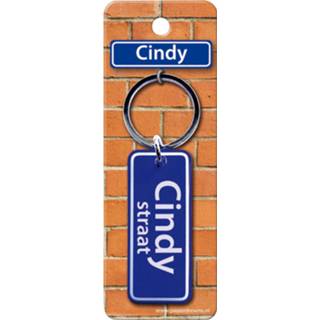 👉 Sleutelhanger blauw staal Paper Dreams Cindy Straat 9 X 3 Cm 8716764120053