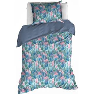 👉 Dekbedovertrek witte blauw katoen De Lietaer Bavaria 2 Country Blue - Eenpersoons 140 X 200/220 Cm Flanel 5410156607940