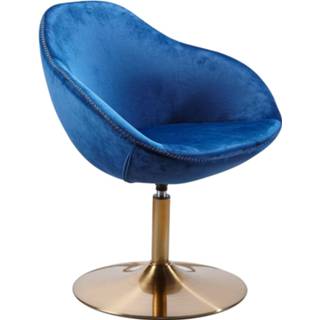 👉 Fauteuil blauw fluwelen fluweel Nancy's Santa Fe - Loungestoel Kuipstoel Bureaustoel Relaxfauteuil 6019910510589