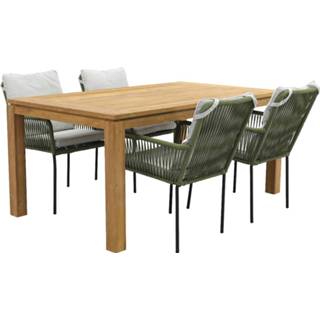 👉 Tuinset donkergroen bruin Teresa Green/rome Brown 170 Cm. - 5-delig 7435102851886