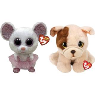 👉 Knuffel Ty - Beanie Buddy Nina Mouse & Houghie Dog 8720679631238