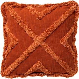 👉 Sierkussen oranje katoen Dutch Decor Boo - Van 45x45 Cm Potters Clay 8714165648565