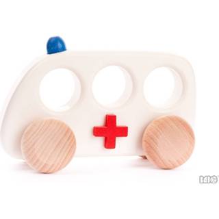 👉 Houten Bajo Speelgoedvoertuig Ambulance - 13 Cm 5906554244318