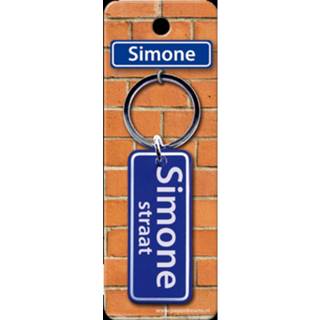 👉 Paper Dreams Sleutelhanger Straatnaam Sonja 9 Cm Staal Blauw