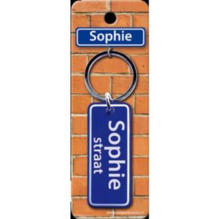 Sleutelhanger blauw staal Paper Dreams Straatnaam Sophie 9 Cm 8716764120961