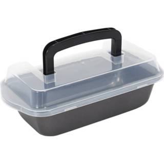 👉 Bakvorm zwart 4goodz Cake / Brood Met Deksel 16x29x10 Cm - 6013932875855
