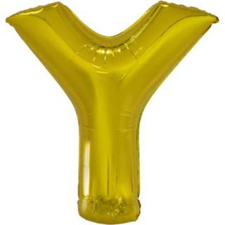 👉 Folie goud Amscan Letterballon Y 86 Cm 194099035118