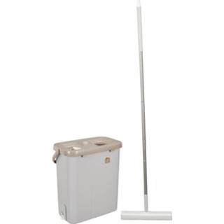 👉 Dweilsysteem grijs 4goodz Round Mop 151 Cm Met Emmer 7,5 Ltr - 6013937595505