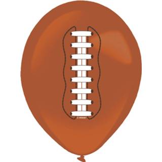 👉 Ballon bruin Amscan Ballonnen Touchdown! 27,5 Cm Latex 6 Stuks 194099062305