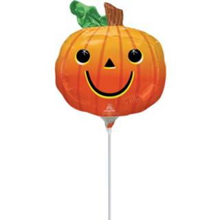 👉 Folieballon oranje Anagram Pumpkin Junior 13 X 21,5 Cm 2-delig 26635431613