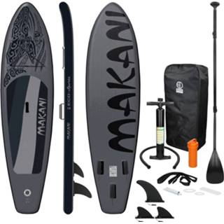 👉 Paddleboard zwart PVC EVA Opblaasbare Stand Up Paddle Board Makani, 320 X 82 15 Cm, Zwart, Incl. Pomp En Draagtas, Gemaakt Van Eva. 4064649011151