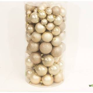 👉 Kerstbal plastic Kerstballen 100 Stuks Pearl Decoris 8720194020395