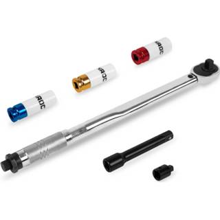 👉 Momentsleutel Vonroc ½” - 470mm 28-210nm Incl. 3-delige Doppenset, Verlengstuk En Verloopstuk 8717479094233
