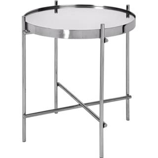 Womo-design Bijzettafel zilver, Ø, metaal En glas zilver Bijzettafel zilver metaal glas Womo-design Zilver, Ø 43x45 Cm, En 4064649020368