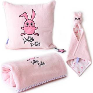 👉 Babydeken roze baby's meisjes Milk&moo Babykonijn Baby Dekentje - Inclusief Babykussen En Knuffeldoekje 8682835420899