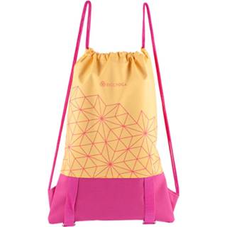 👉 Roze geel Biggyoga-karma-drawstring Yogatas-roze Geel- Mat Houder -33x47cm 8681126412933