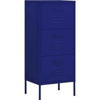 Opbergkast marineblauw staal Vidaxl 42,5x35x101,5 Cm 8720286564936