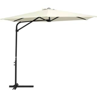 Parasol Vidaxl Met Stalen Paal 300 Cm Zandwit 8719883763217