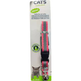 👉 Kattenhalsband grijs roze nylon Cats Collection 18-30 Cm Grijs/roze 8720585046249