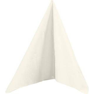 👉 Servet witte papier 20x Creme Servetten Van 33 X Cm - Feestservetten 5712854025959