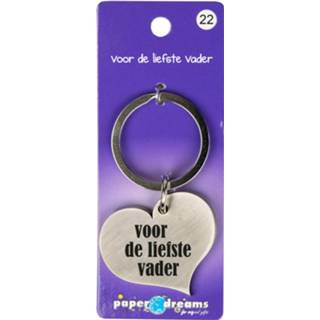 👉 Sleutelhanger IJzer zilver Paper Dreams Liefste Vader 10 X 4 Cm 8716764123634