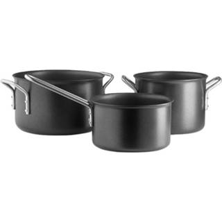 👉 Pannenset zwart aluminium l Eva Trio Black Line 1,8-2,5-3,8 3-delig 5706631070225
