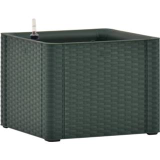 👉 Plantenbak groen Vidaxl Hoog Met Zelfbewateringssysteem 43x43x33 Cm 8720286193853