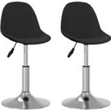 👉 Eetkamerstoel zwart stof Vidaxl Eetkamerstoelen Draaibaar 2 St 8720286517475