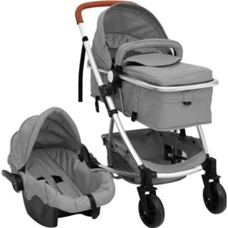 👉 Kinderwagen grijs aluminium kinderen Vidaxl 3-in-1 Lichtgrijs 8720286505939