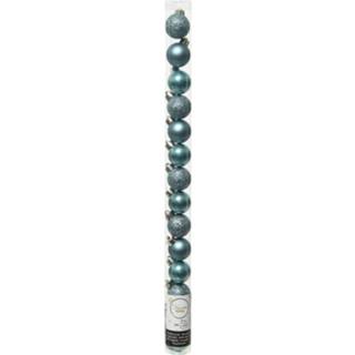 👉 Kerstbal blauw kunststof 14x Stuks Kleine Kerstballen Ijsblauw (Blue Dawn) 3 Cm - 8720194930946