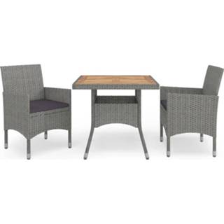 👉 Tuinset grijs acaciahout active 3-delige poly rattan en 8720286201602