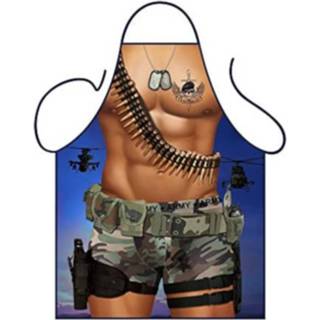 👉 Schort polyester mannen Partychimp Commando Man 80 X 56 Cm One-size 8719128624082