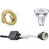 👉 Glans chroom Led Spot Set - Gu10 Fitting Inbouw Rond Kantelbaar Ø83mm Philips Corepro 840 36d 3.5w 6094140943949