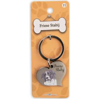 👉 Sleutelhanger staal zilver Paper Dreams Friese Stabij 5 Cm 8716764175800