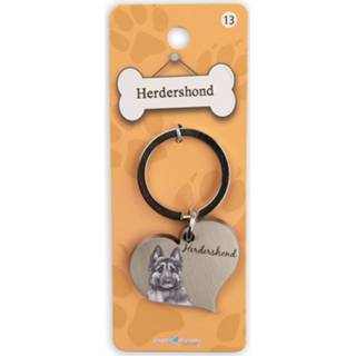👉 Sleutelhanger staal zilver Paper Dreams Herdershond 5 Cm 8716764175862