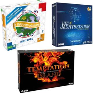 👉 Bordspel Spellenbundel - 3 Stuks Het Jachtseizoen & Ik Hou Van Holland Expeditie Robinson De Eilandraad 8720663089823