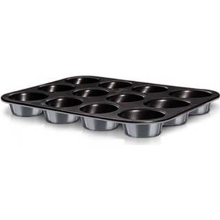 👉 Grijs staal Berlinger Haus Muffinvorm Grey 35 X 27 Cm 12 Vaks 5999108424571