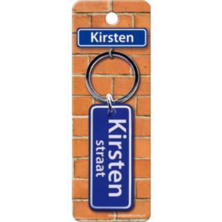 👉 Sleutelhanger blauw staal Paper Dreams Straatnaam Kirsten 9 Cm 8716764120435