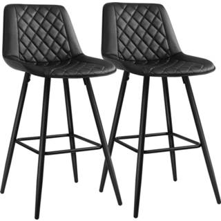👉 Barkruk kunstleer Nancy's Douglas Barkrukken Set Van 2 - Keukenstoelen Gewatteerde Zitting 47 X 51 98 Cm (B D H) 6019919733774
