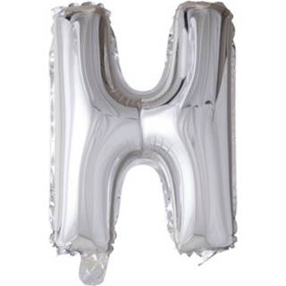 👉 Folieballon zilver Globos Letter 'H' 102 Cm 5712735005179
