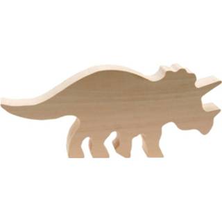 👉 Dinosaurus bruin hout kinderen Kids At Work Knutseldier Junior 12 Cm 4047542607089