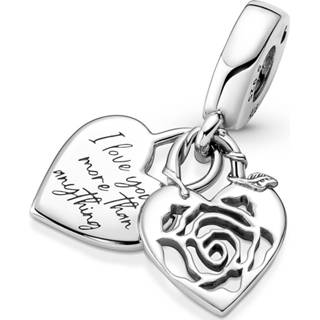 👉 Zilver One Size zilverkleurig Pandora 790086C00 Hangbedel Rose-Heart-Padlock 5700302964455