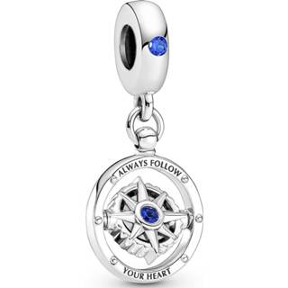 👉 Blauw One Size array Pandora 790099C01 Hangbedel Spinning Compass zilver-kristal 5700302964349