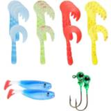 👉 Kunstaas kunststof One Size multikleur Orange85 Visaas Set - Zacht 20 stuks Roofvis Hengelsport 8720289416539